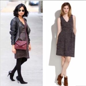 Madewell Terrace Tweed Dress sleeveless size small